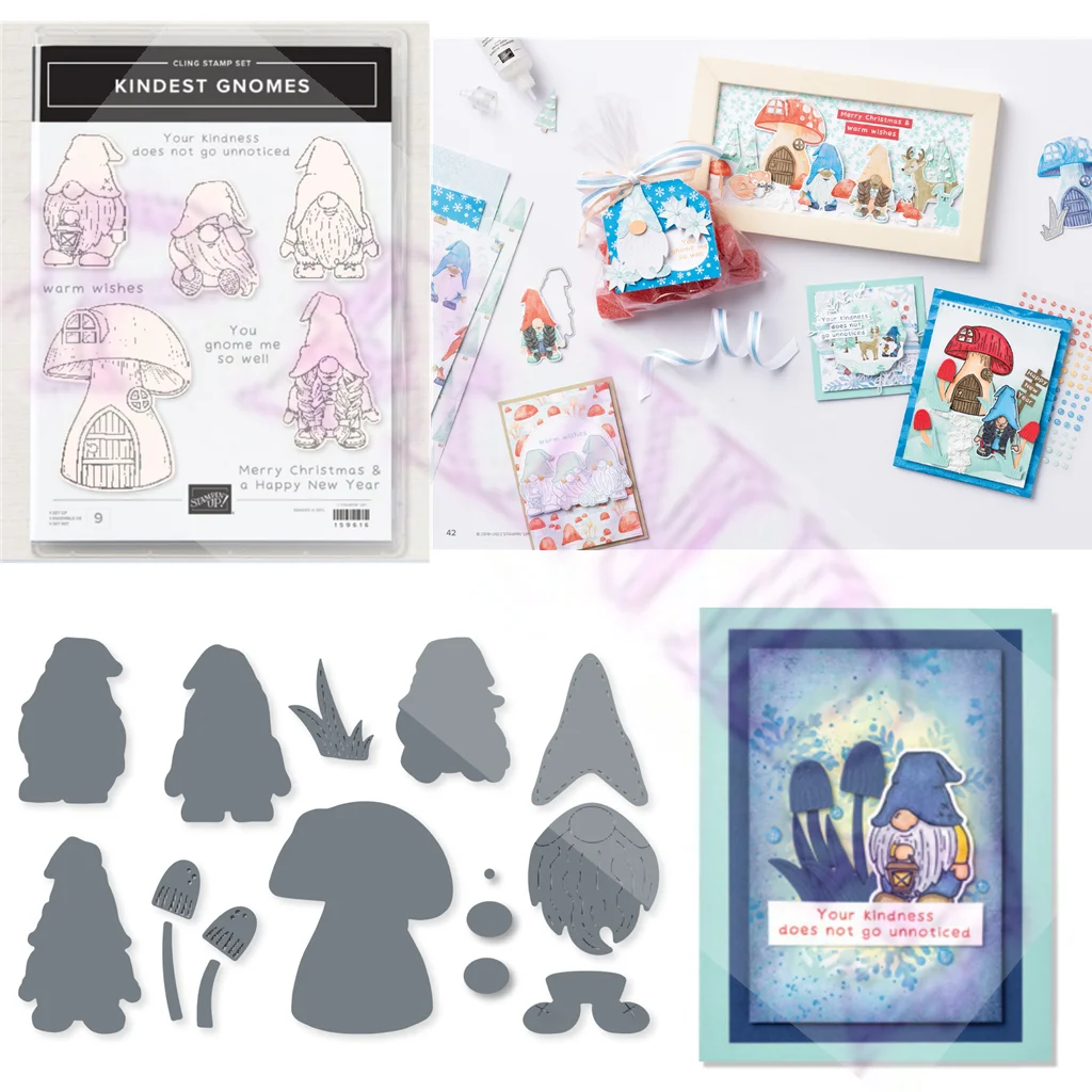 

Christmas Mushroom 2022 Arrivals Metal Cutting Dies and Clear Stamp DIY Scrapbook Paper Craft Photo Album Card Embossing New Die