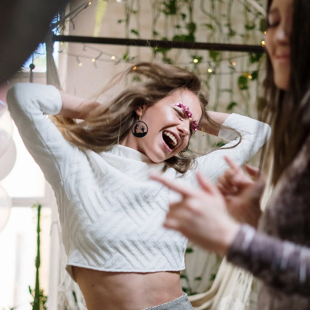 

Ретро серьги Хэллоуин крутые ювелирные изделия Висячие аксессуары в западном стиле огромное украшение Miss