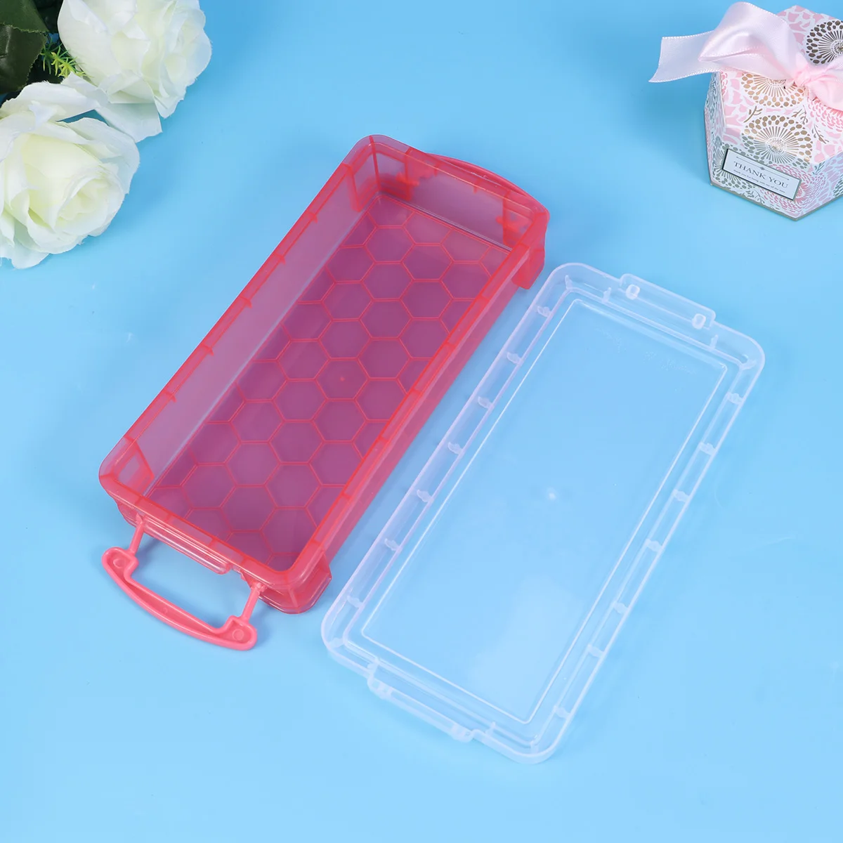 

Box Storage Casedocument Penstationery Organizer Painting Brush Bin Photo Case， Supply Craft School Jewelry Drawing Multipurpose