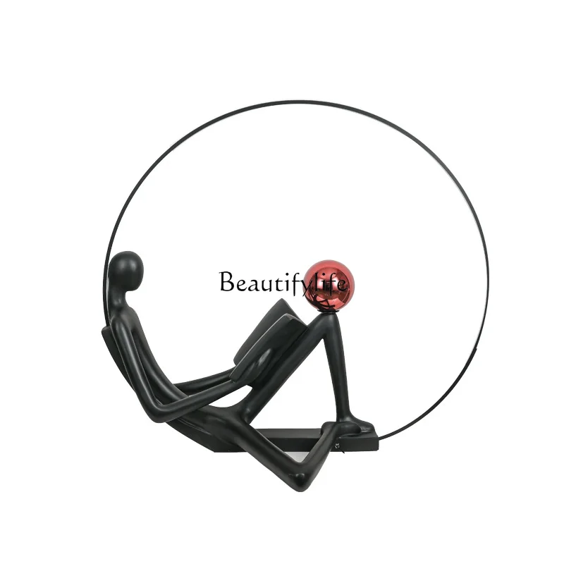 Современная абстрактная гуманоидная художественная скульптура светящийся