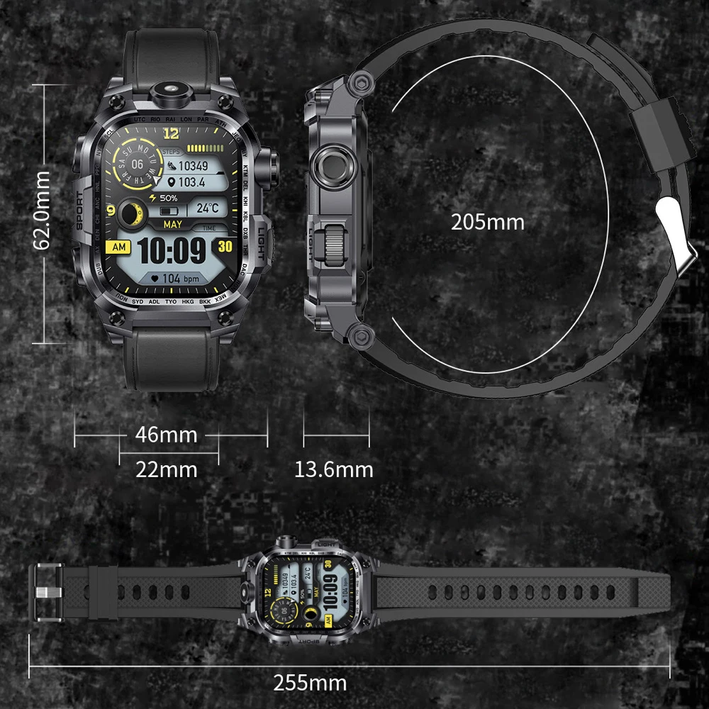 Водонепроницаемые спортивные часы с пульсометром и тонометром