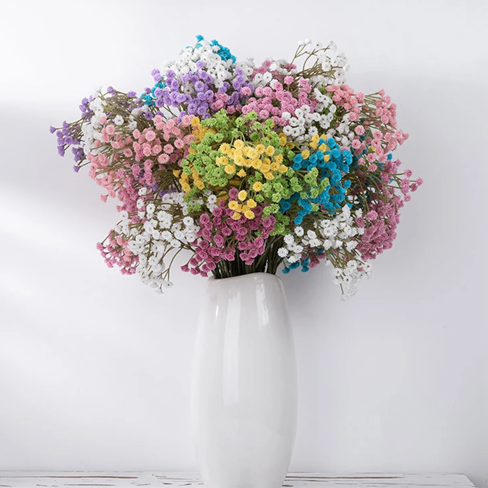 

Artificial Babys Breath Flowers Plastic Fake Flowers Gypsophila DIY Floral Bouquets Arrangement Wedding Home Decor Photo Props