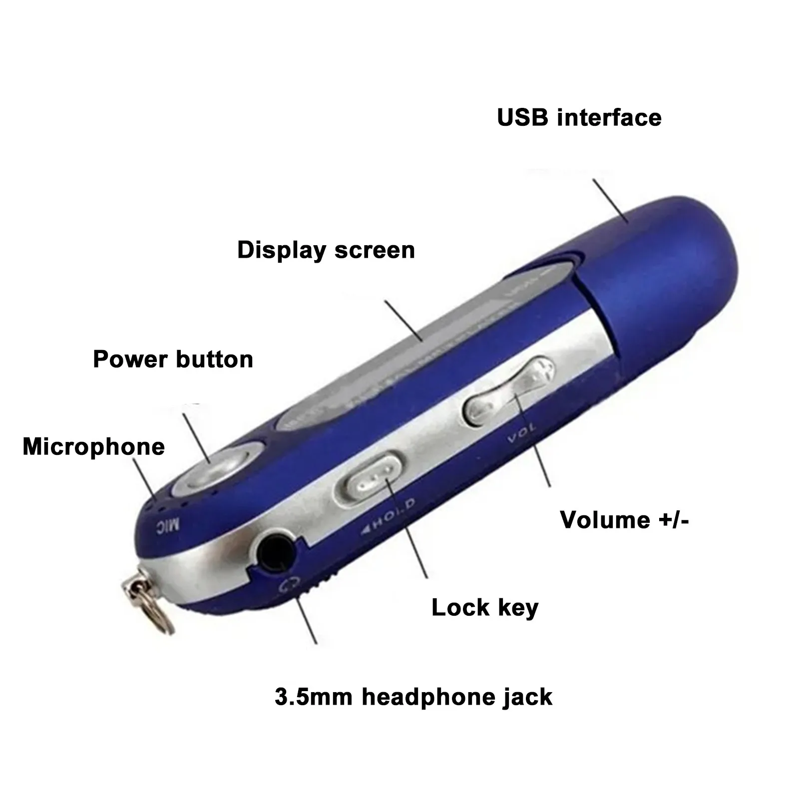 Usb Mp3 плеер 4 ГБ 8 мини музыкальный цифровой ЖК-экран Поддержка Fm радио модный