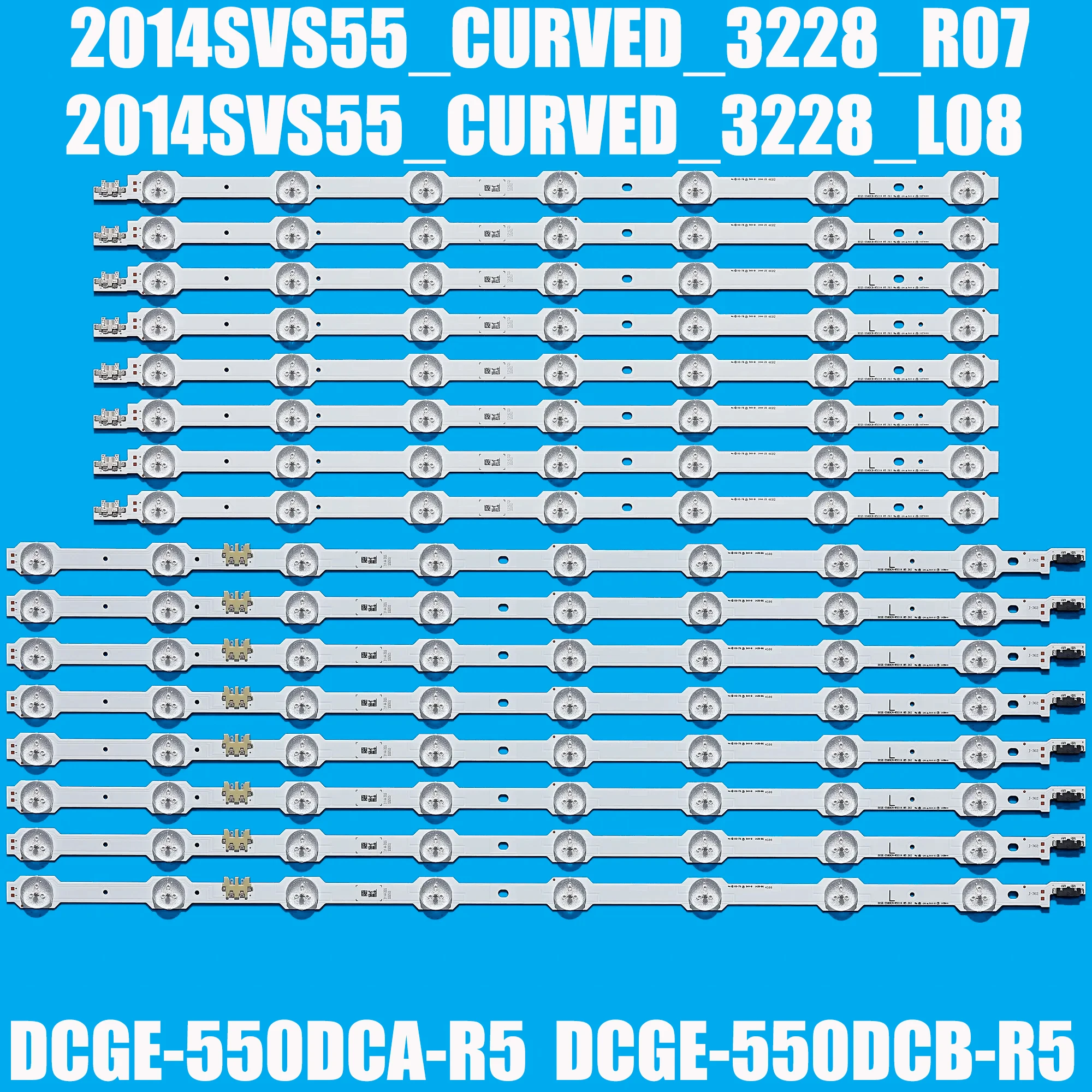 Светодиодная лента для задней панели Samsung 2014SVS55, изогнутая 3228 _ r07 L08 UA55HU7200 UE55HU7200 UE55HU7100 UN55HU7250 UN55HU7200, 16 шт./комплект