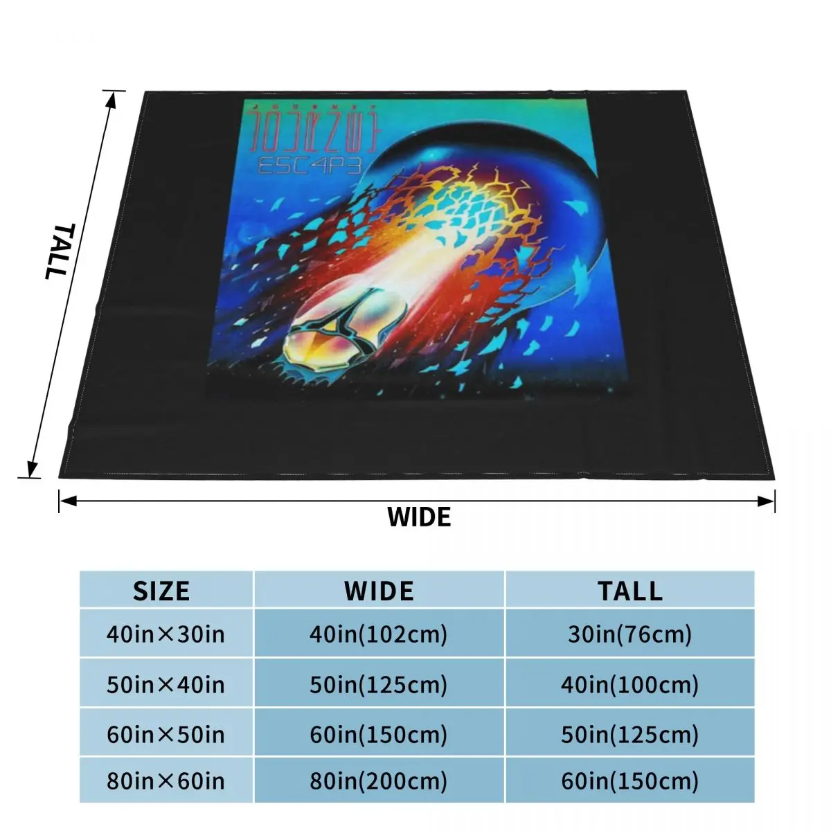 Одеяло из ультрамягкого микрофлиса Journey Band Escape Oranye