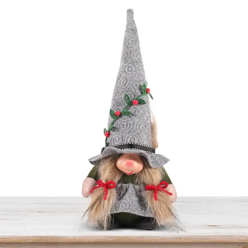 

Рождественская кукла с большим носом, без лица, с красным/зеленым/серым большим носом, рождественские фигурки карликовых эльфов с бантом, домашние украшения для фестиваля