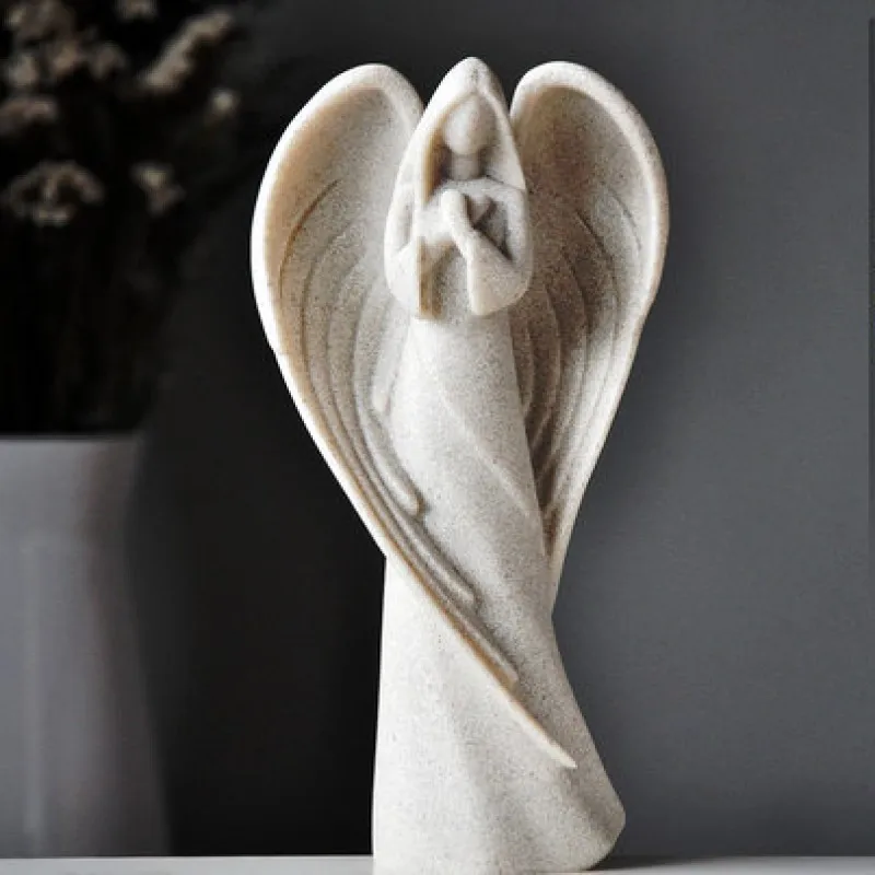 

Creative figure statue crafts European Guardian angel decoration study retro home accessories