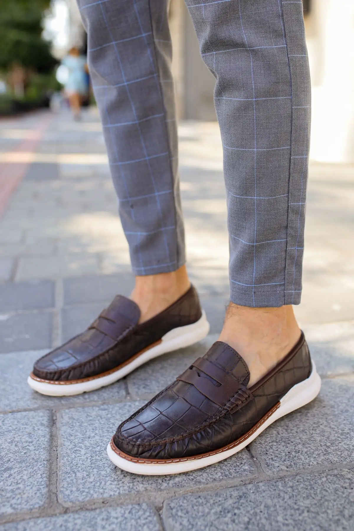 

Tezcan genuine leather 12263 coffee leather men sneakers