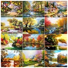 XUEQIXIAOZU полный квадратный круглый лес пейзаж Вышивка Алмазный рисунок 5D DIY набор алмазов мозаика Картина Декор подарки