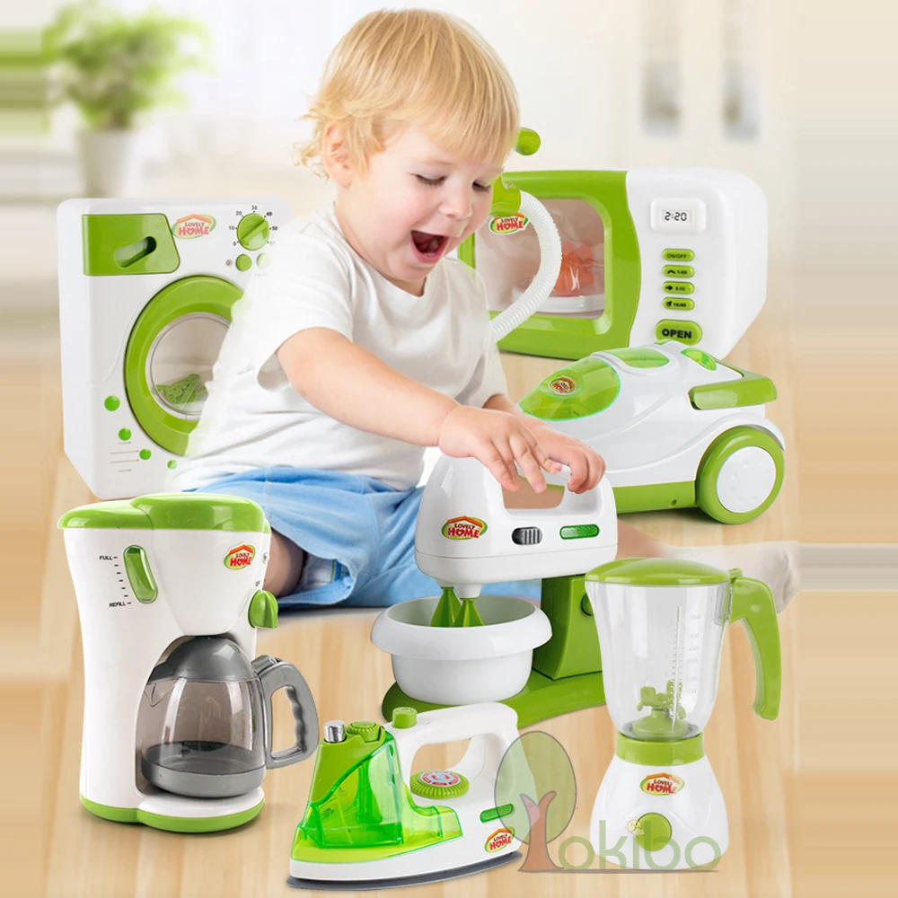 

Simulation Kitchen Toy Set Kitchenware Coffee Machine Blender Pretend Play Kitchen Toys Educational Cooking for Kids Baby Girl