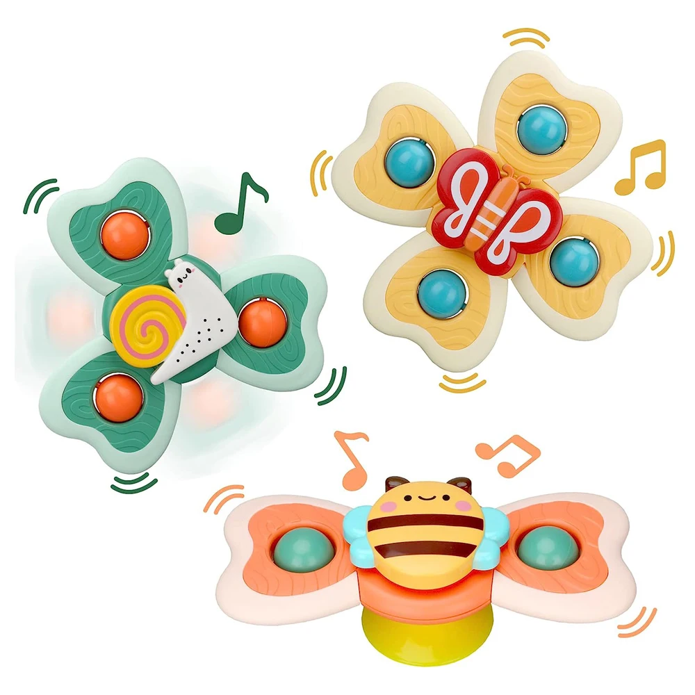 

Suction Cup Cartoon Animal Hand Spinner Toy For Toddlers Birthday Gift Fidget Educational Game Funny Bathing Rattles Sucker Toys