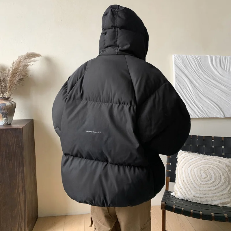 Cotton-padded jacket Men's Winter New High-Grade Ruoshuai Hood Cotton-Padded Coat Outerwear Warm Thickened Loose down Co...