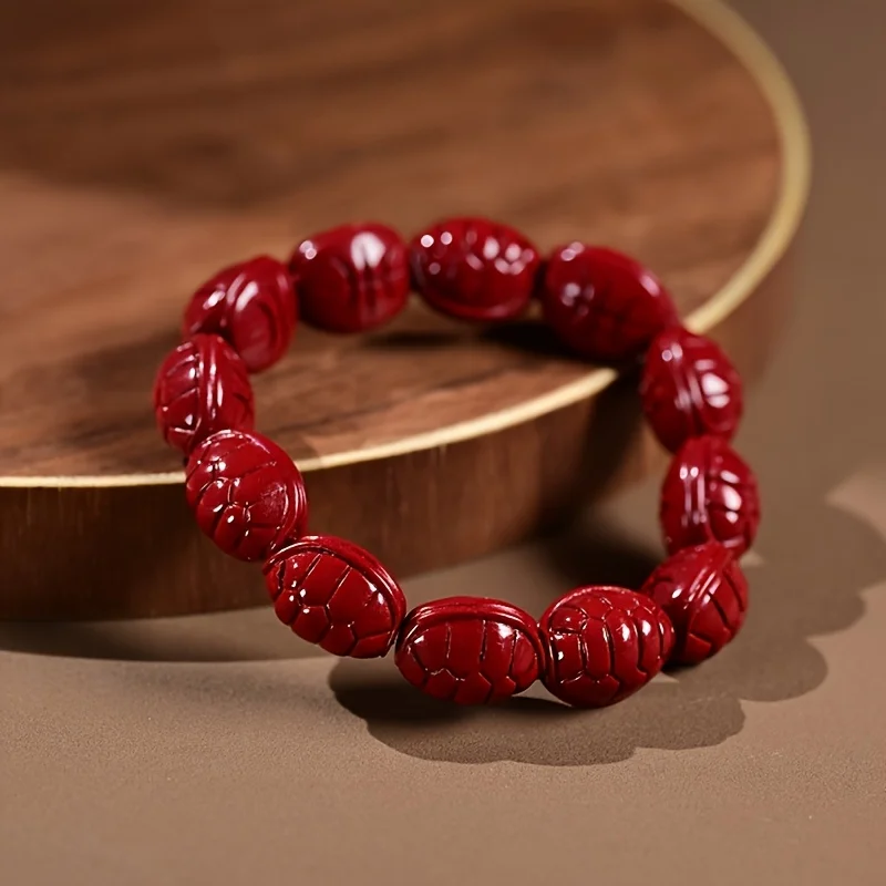 Pulsera cinabrio natural hecha a man con Alto (2017) oro púrpura император арена Dorada пульсера для капаратонов