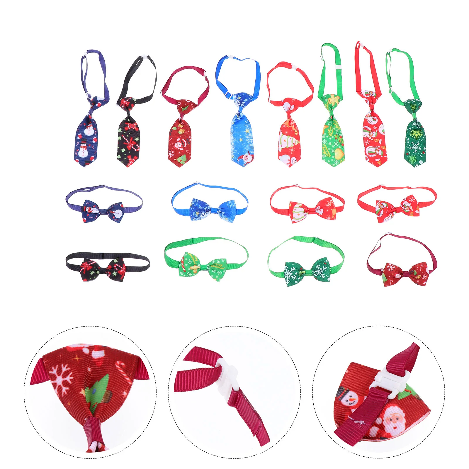 

16Pcs Xmas Tie Christmas Tie Holiday Dog Ties Dog Christmas Bowtie Christmas Large Dog Tie Christmas Dog Collar