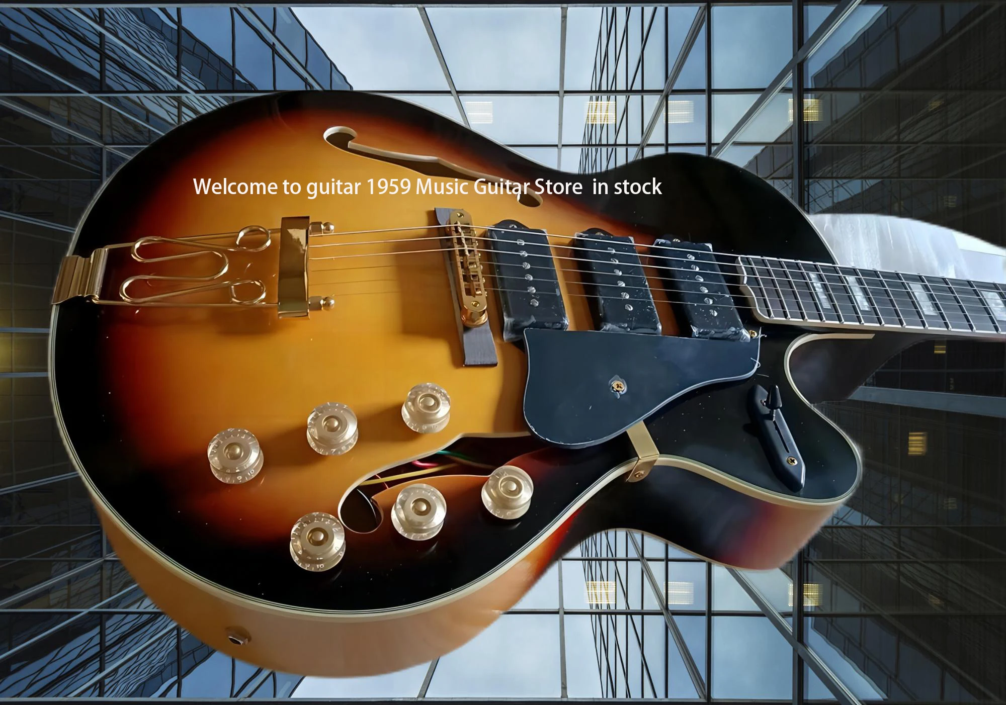 hot Guitar made in China Custom Shop Classic Sunburst L - 5 Very Beauty High Quality