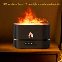 usb creative simulation flame led night light office 3d flame aromatherapy living room bedroom humidifier valentines day gifts