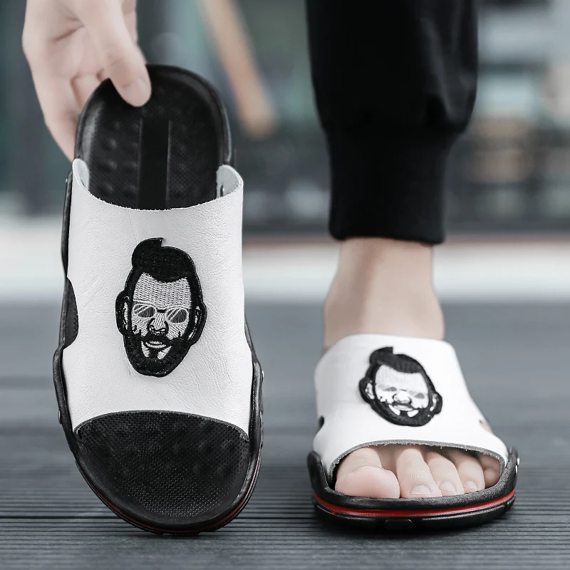

2022 New Fashion Shoes for Men Plus Size 48 Men's Slippers Summer Shoes High Quality Slip on Light Flats Male Flip Flops