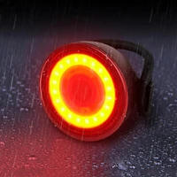bike rear night light accessories bicycle smart auto cob light ipx4 waterproof led button battery no charging cycling taillight