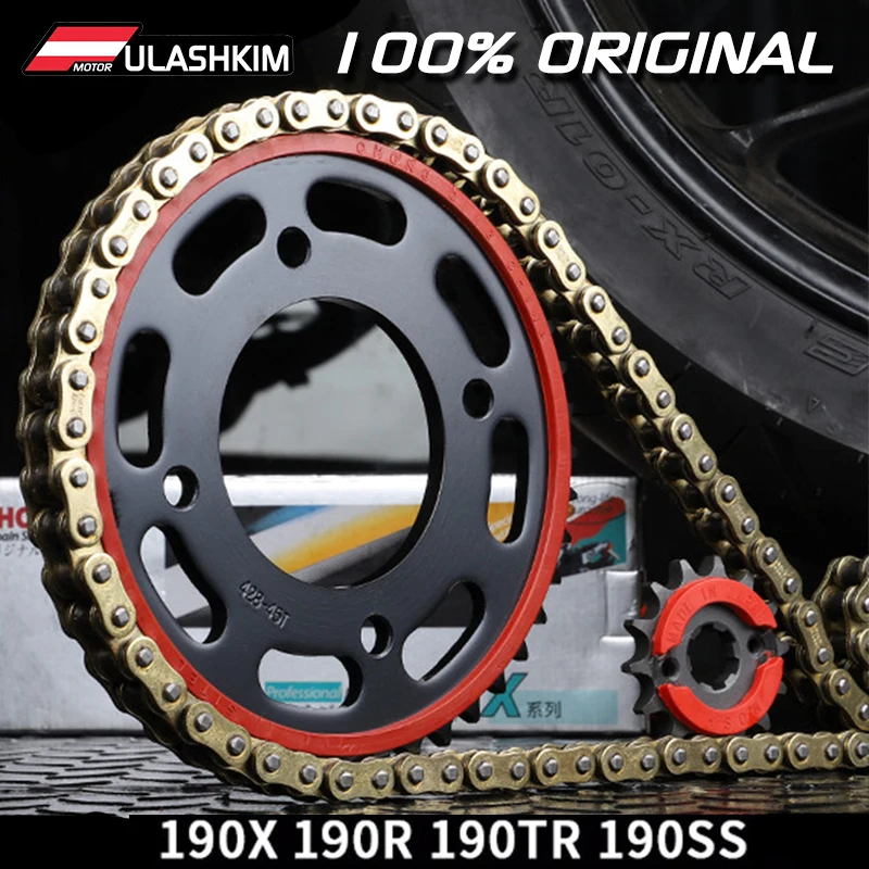 

CBF190 CB190X Motorcycle Oil Gear Chain For HONDA CB190X 190R 190TR 190SS 100% Original Silent pinion Racing Chain Gear