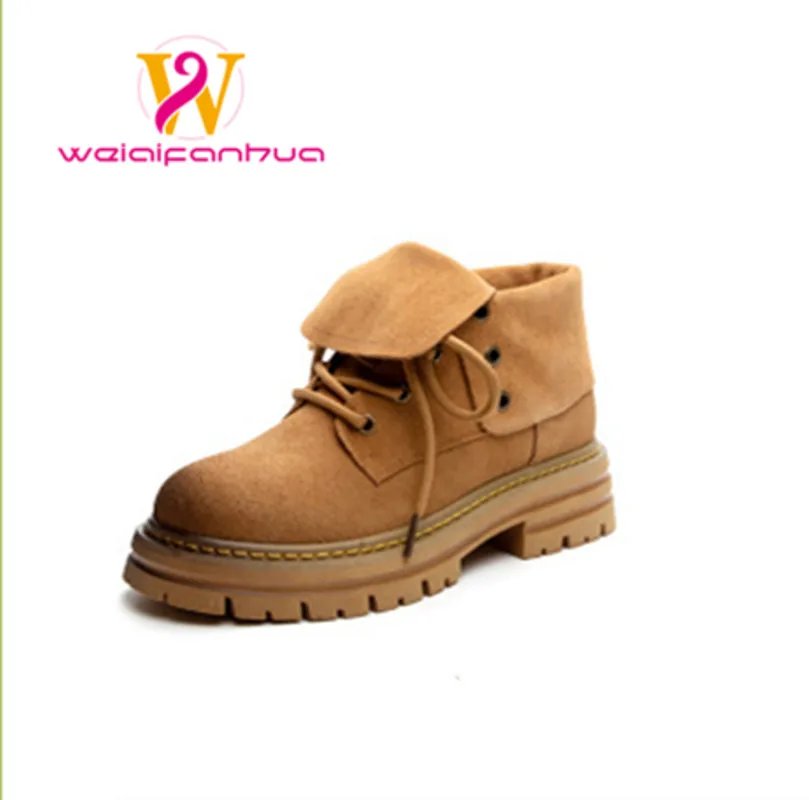 

Nubuck leather Marton boots boots women's 2022 new women's shoes platform sole inner height big yellow boots women