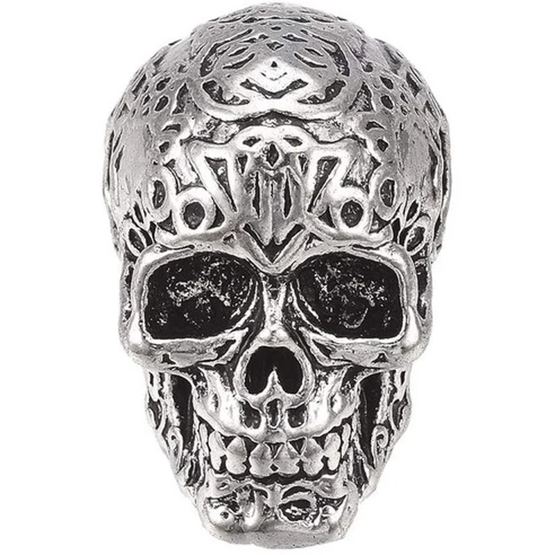 

12pcs Tibetan Style Alloy Beads Skull Antique Silver Tibetan Style Alloy Beads for Jewerly Making 37x23x25mm Hole 7.5mm