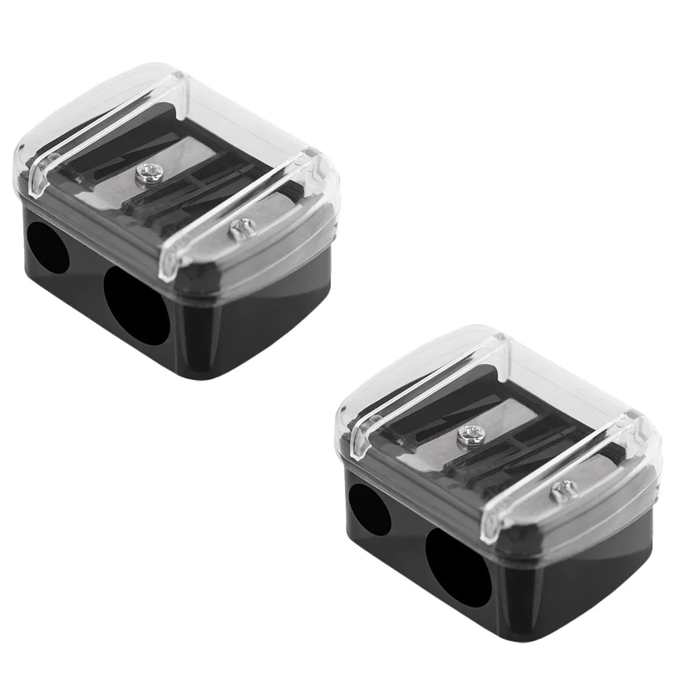 

2pcs Ladies Double Holes Sharpener Pencil Sharpeners Eyeliner Sharpeners