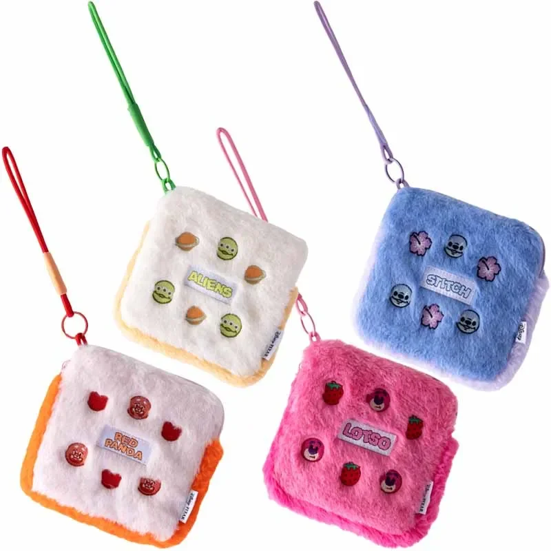 

MINISO Disney Alien Lotso Turning Red Stitch Anime Cartoon Cute Plush Small Storage Bag Girl Portable Coin Purse Handbag 14cm