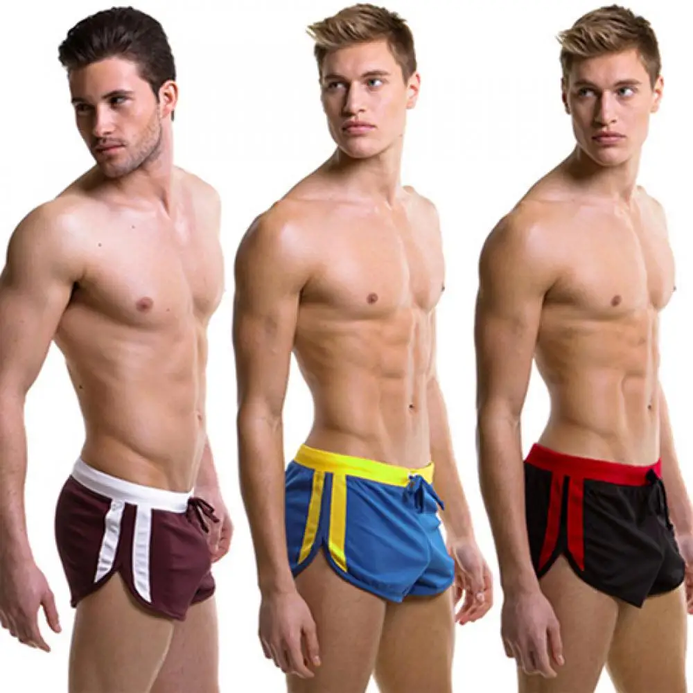 

Swimsuit Men Swim Trunks Breathable Boxer Shorts Quik Dry Sports Wear Briefs Fashion Swimming Sports WearShort Beach Pants