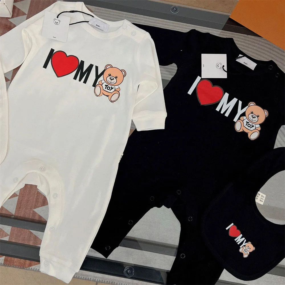 

Designer Brand Newborn Baby Girl Clothing Cotton Overalls Boutique Teddy Bear Onesie Bodysuit Toddler Romper New Year Costume