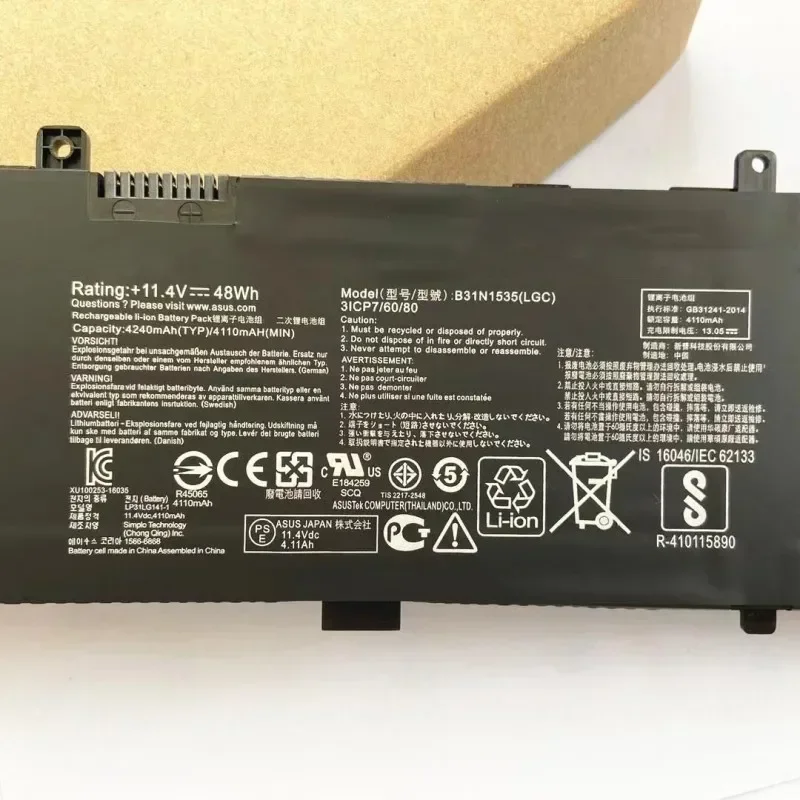 100% оригинал 4300 мАч для ASUS B31N1535 U310UQ UX310 UX310UA UX310UQ UX410 UX410UQ U3000UQ U4000U RX310U RX410U Аккумулятор