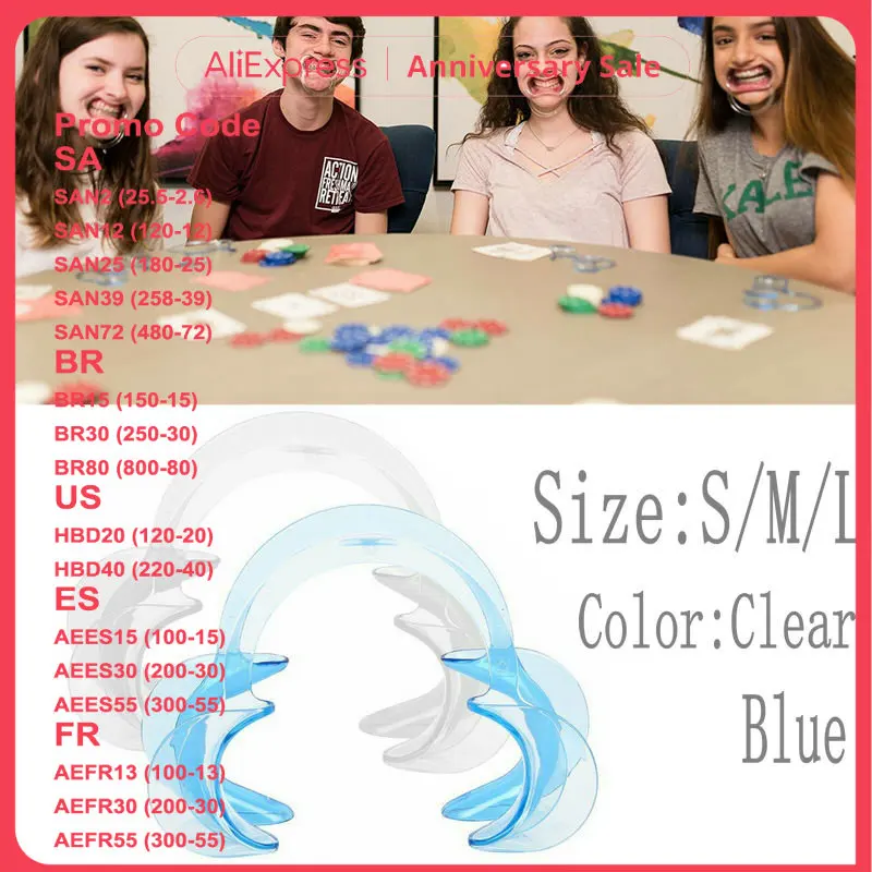 

5 шт. 3 размера Белый Синий C-образный стоматологический интраоральный Ретрактор для щек Открыватель для губ отбеливание зубов Открыватель для рта