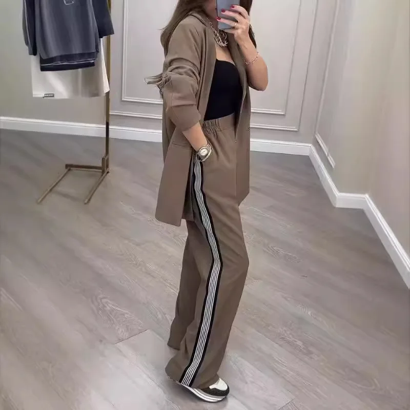 Женские элегантные комплекты брюк в винтажном британском стиле повседневные