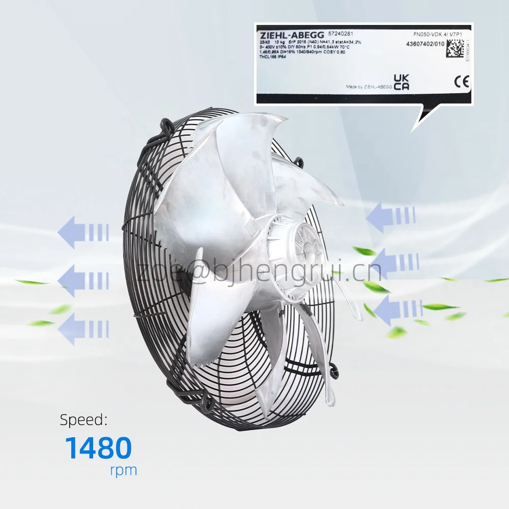 FN050-VDK.4I.V7P1 400 В переменного тока 1 45 А 840 Вт 1340 об/мин 500 мм Прецизионный осевой
