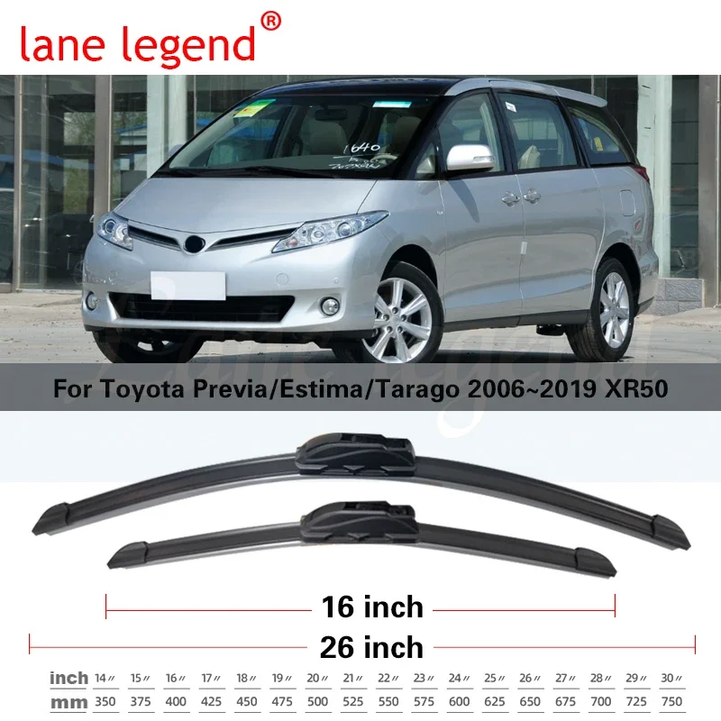 

Щетка стеклоочистителя для Toyota Previa 50 2006 ~ 2019 XR50 Estima Tarago, стеклоочистители для лобового стекла, автомобильные аксессуары 2007 2008 2018