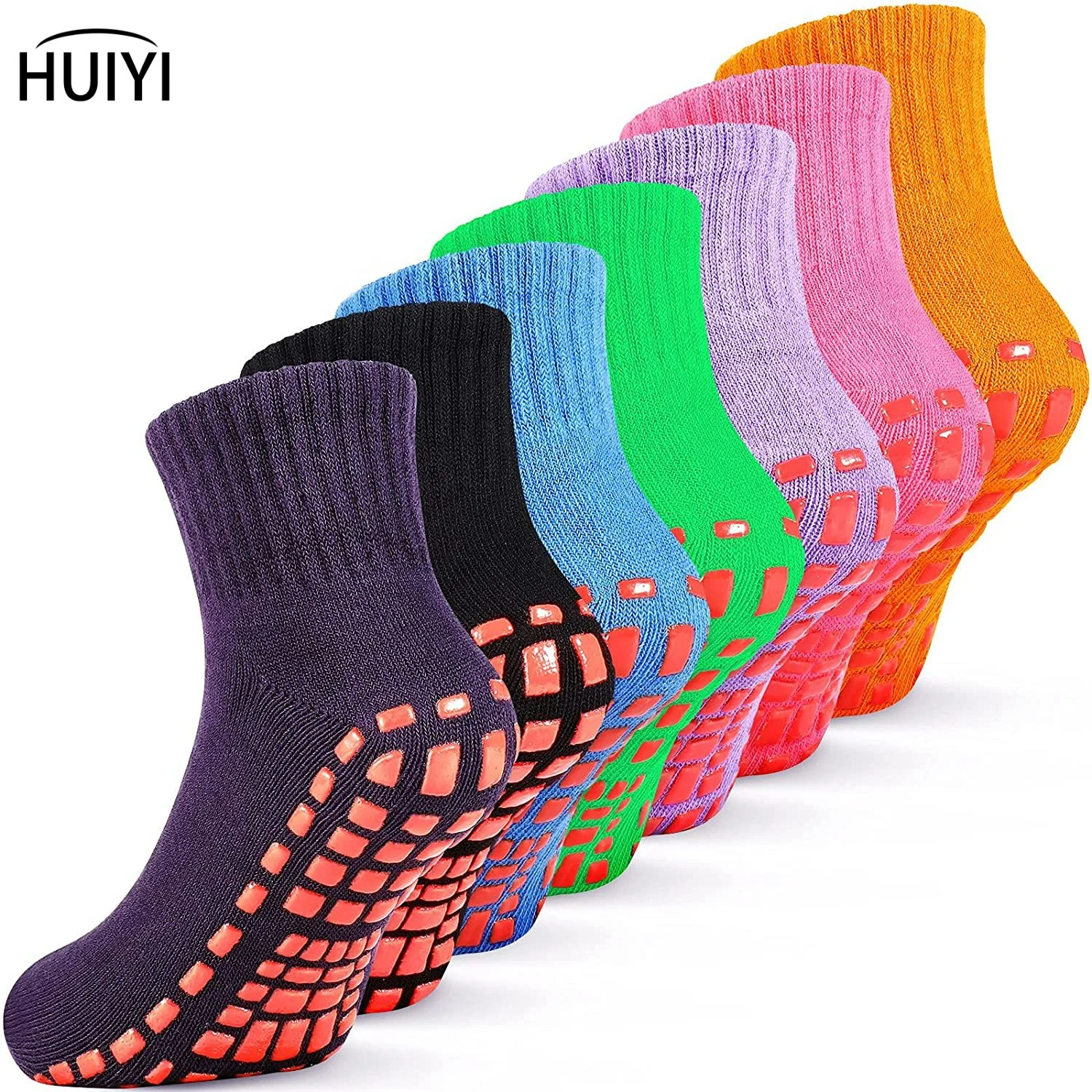 Non Slip Yoga Socks With Grips Women Anti-skid Socks Sticky Grippers Socks For Pilates Ballet Barre Yoga