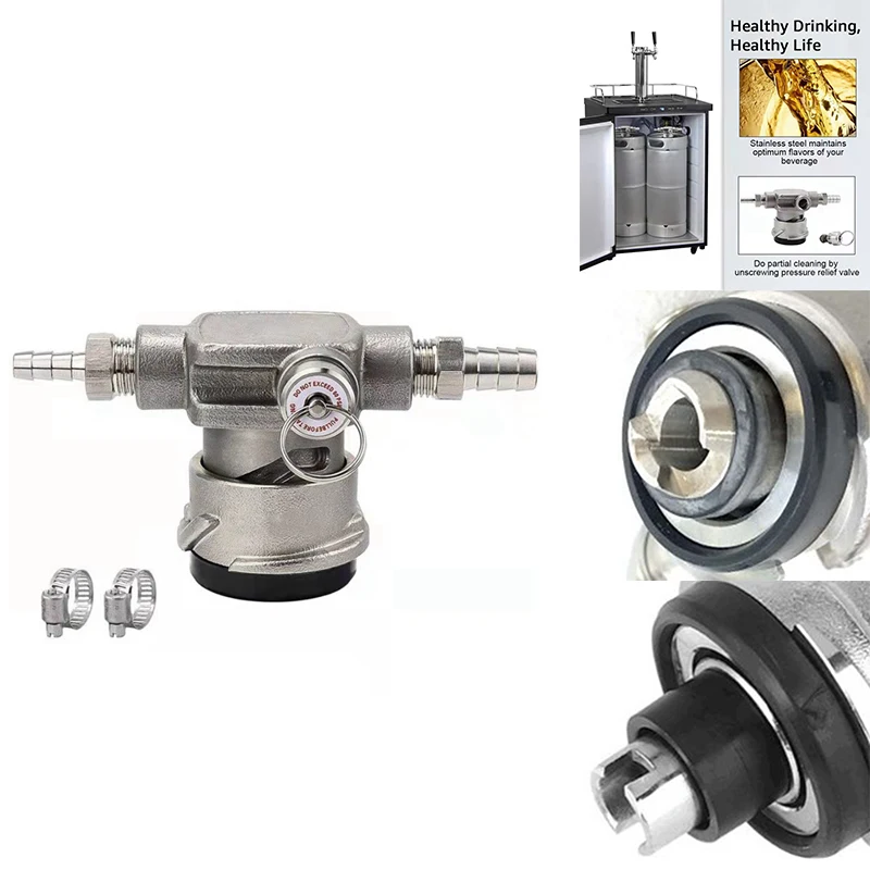 

System Keg Coupler, European Sankey Keg Couplers With Lever Handle Homebrewing Kegerator Dispenser