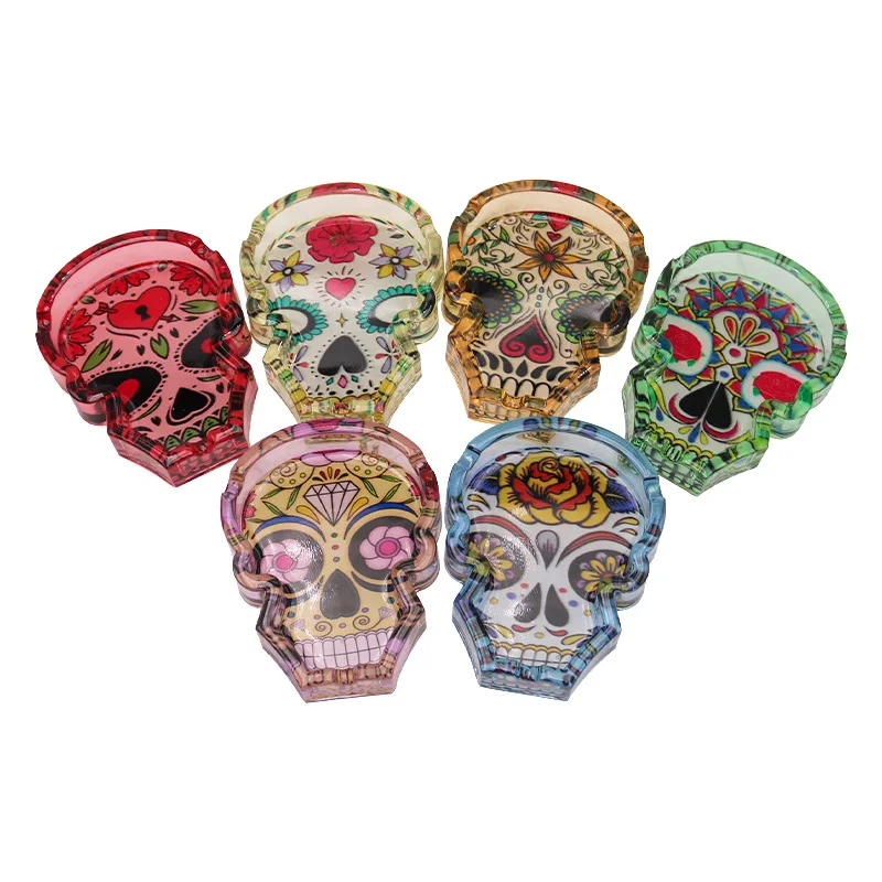 

Resin Ashtray Skull Ashtray Astray Smoking Cigarrate Ashtray Portable Ashtray Accessories Multi Color Optional Skeleton Ashtray