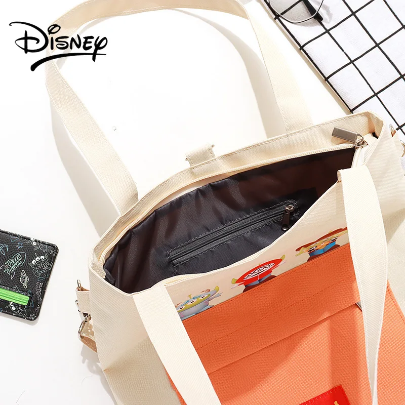 Disney Genuine Cute Backpack Student Men and Women Handbag Cartoon Mickey Messenger Bag Student Homework Bag Tutorial Bag
