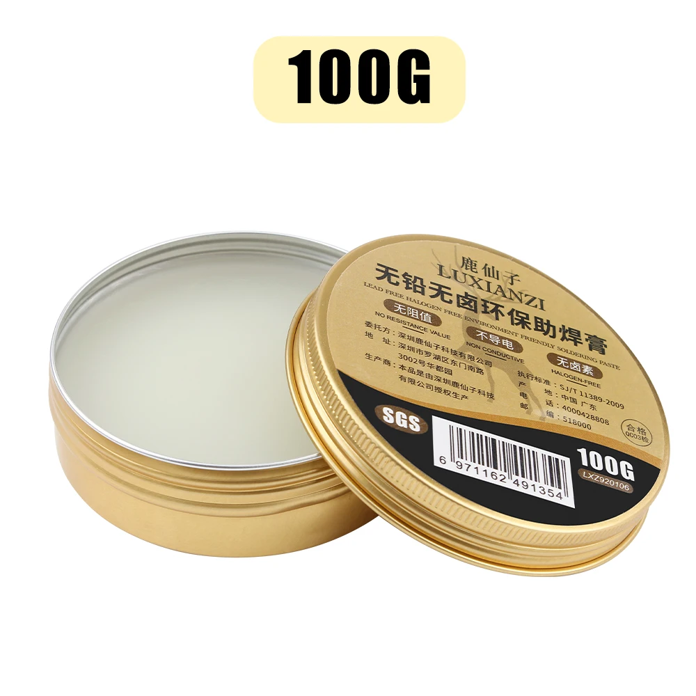 

Паяльная паста LUXIANZI 50 г/100 г, канифольный флюс BGA SMD, инструмент для ремонта печатных плат, Сертификация SGS, сварочный флюс