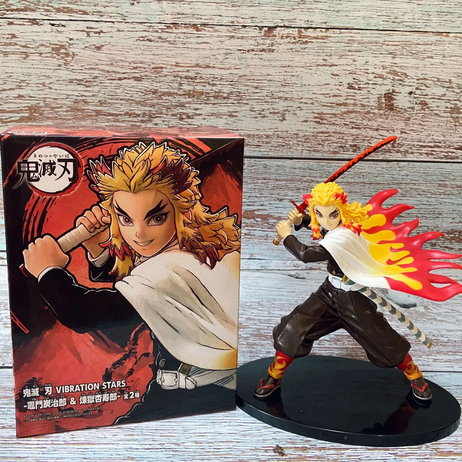 

20CM Boxed Anime Demon Slayer Rengoku Kyoujurou Figure Fighting Battle Posed Inflammation Hashira Figurine Animation toys Gifts