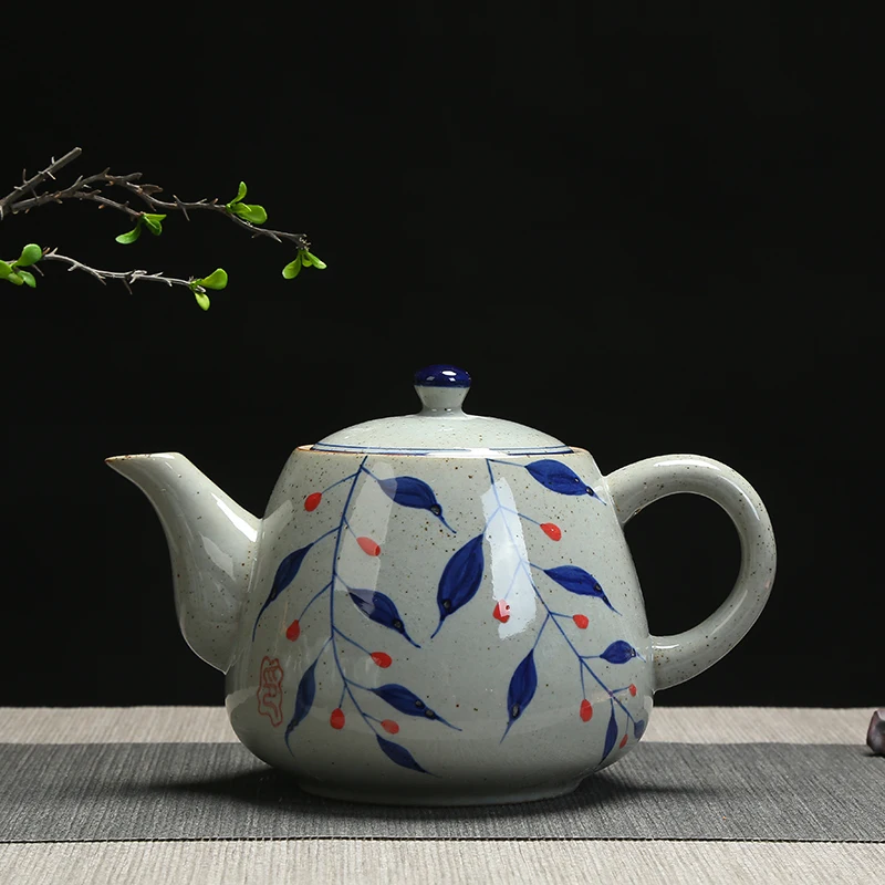 

900ml Traditional Chinese Retro High-capacity Handpainted Handmade Porcelain Teapot China Ceramic Tea Pot