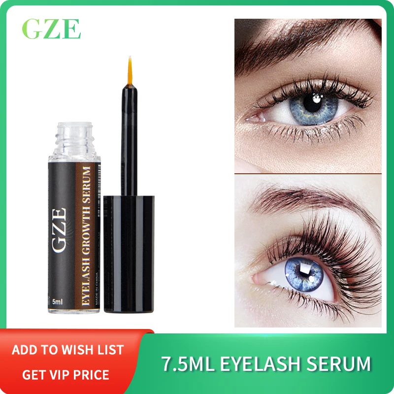 

GZE Eyelash Growth Serum Eyelash Enhancer Makeup Lash Lift Lengthening Eyebrow Growth Lashes Mascara Nourishing Eye Care 7.5ml