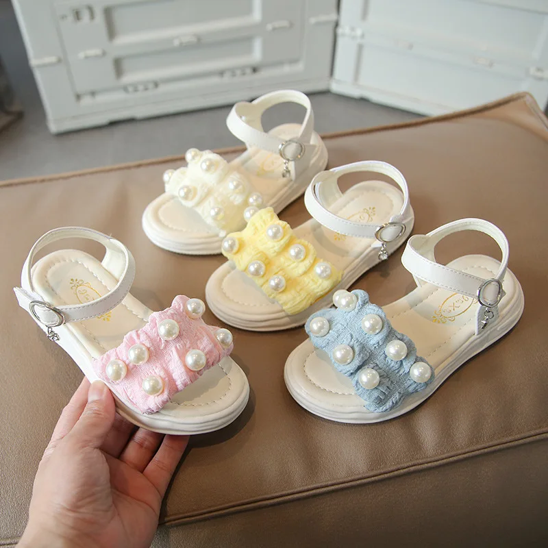 

Винтажные повседневные плетеные сандалии Mosengkw для девочек, детская кожаная обувь с вырезами