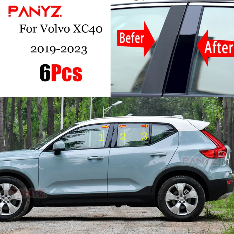 

Новое поступление 6 шт. полированные столбики для Volvo XC40 2019 - 2023 обшивка для окна BC наклейка на столбик