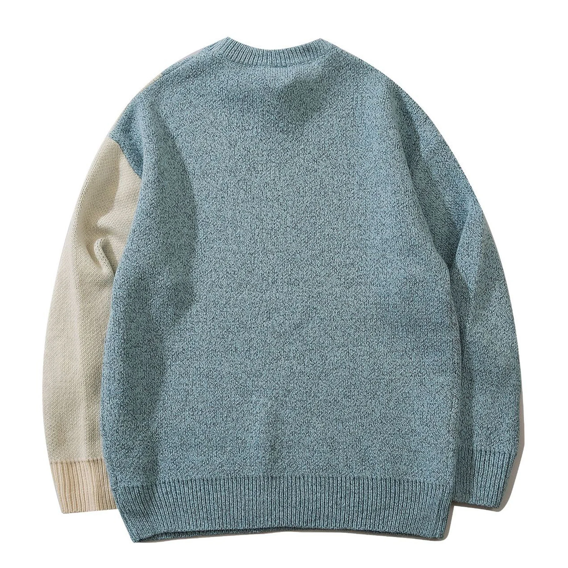 Мужской трикотажный свитер с мультяшным пингвином уличная одежда в стиле