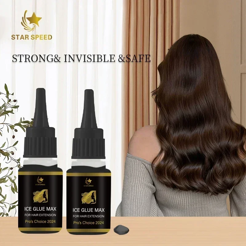 Наращивание человеческих волос Ледяной клей Max Remover Прозрачное наращивание