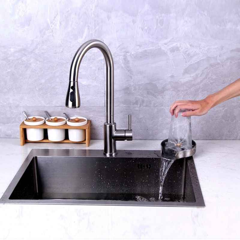 

Hot Sale Washer Bar Glass Rinser Automatic Cup Kitchen Tools Coffee Pitcher Wash Cup Glass Rinser For Kitchen Sinks