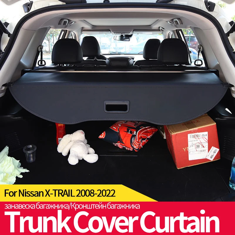 

Cargo Cover Partition Curtain Screen Shade Trunk Security Shield Rear Auto Accessories Black For Nissan X-TRAIL 2008-2022
