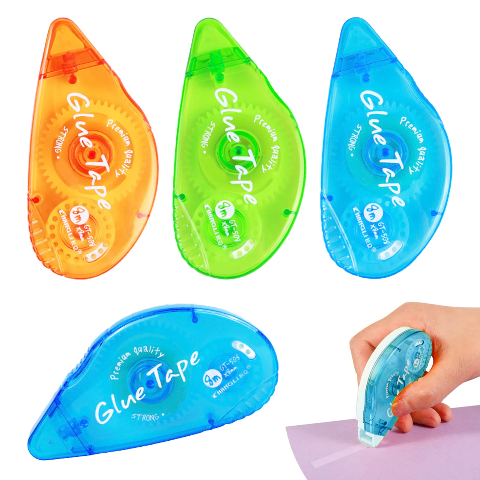 

4 шт., двусторонний ролик-аппликатор для скрапбукинга