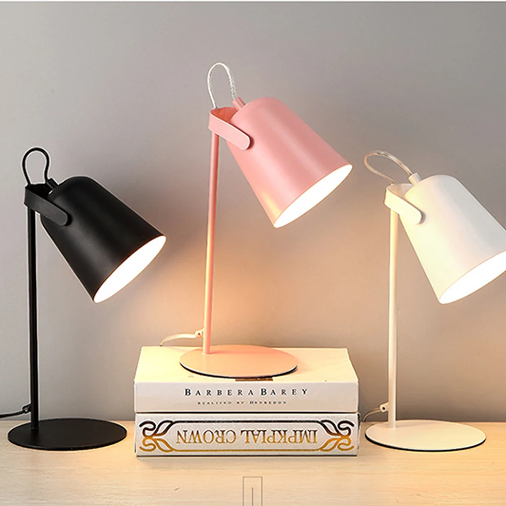 

Nordic Simple Iron Table Lamp Modern Countryside Desk Lamp LED For Study Bedroom Parlor Bookstore HotelReading lamparas de mesa